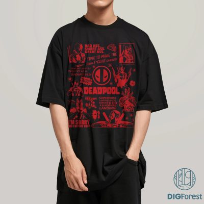 Deadpool 3 Doodle Art Shirt, Deadpool Wade Wilson Shirt, Deadpool Movie Shirt, Ryan Reynolds Hugh Jackman Shirt, Superhero X-Men Shirt