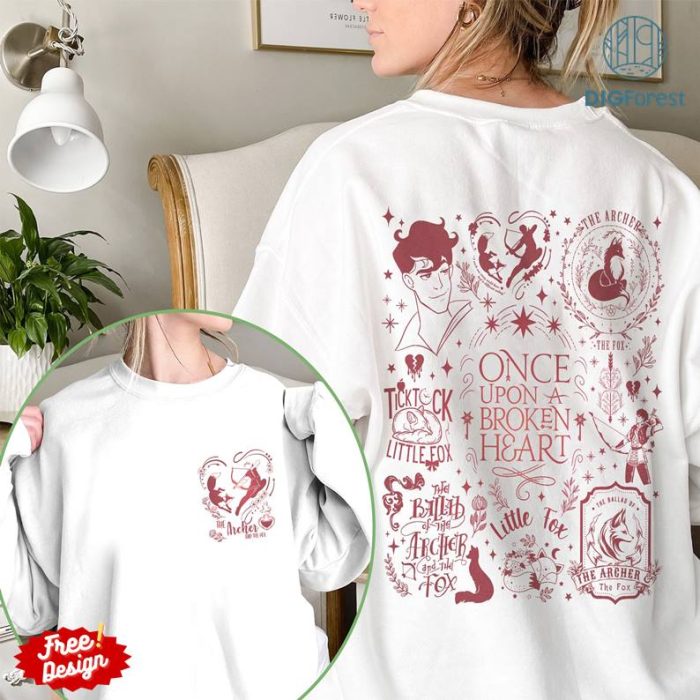 Ballad Of The Archer And The Fox Sweatshirt, Once Upon A Broken Heart PNG, Evangeline and Jacks, Bookish Shirt, Fantasy Books Jumper