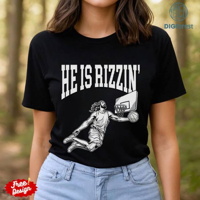 Vintage Jesus Has Rizzen PNG, Christian Sweatshirt, Easter Jesus Shirt, Jesus Basketball Shirt, Jesus Playing Basketball, Religious