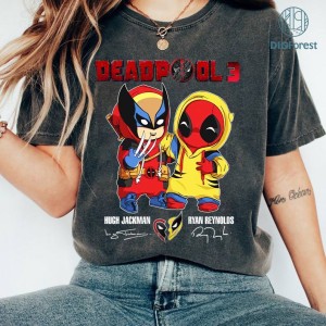 Vintage Deadpool 3 PNG, Deadpool & Wolverine Shirt, Deadpool Movie Shirt, Ryan Reynolds Hugh Jackman Shirt, Superhero X-Men Shirt
