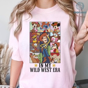 Disney Toy Story Cowboy Eras Tour Shirt, In My Wild West Era PNG, Toy Story Woody Cowboy Shirt, Western Cowboy Shirt, Disneyland Family Trip 2024 Shirt