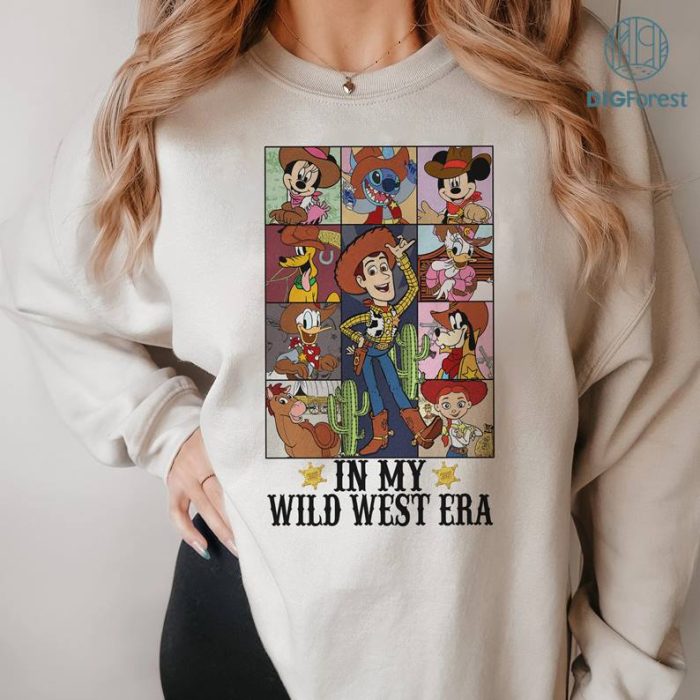 Disney Toy Story Cowboy Eras Tour Shirt, In My Wild West Era PNG, Toy Story Woody Cowboy Shirt, Western Cowboy Shirt, Disneyland Family Trip 2024 Shirt