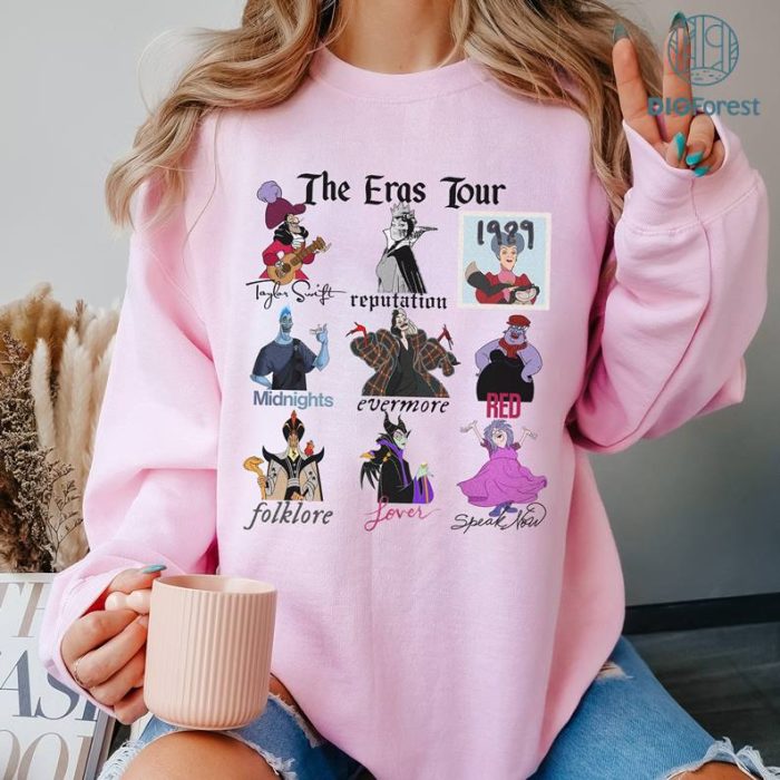 Disney Vintage Villains The Eras Tour PNG| Villain Evil Shirt | Maleficent Shirt | Magic Kingdom Shirt | The Eras Tour Shirt