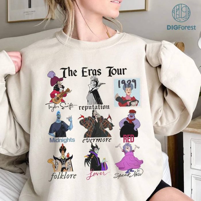 Disney Vintage Villains The Eras Tour PNG| Villain Evil Shirt | Maleficent Shirt | Magic Kingdom Shirt | The Eras Tour Shirt