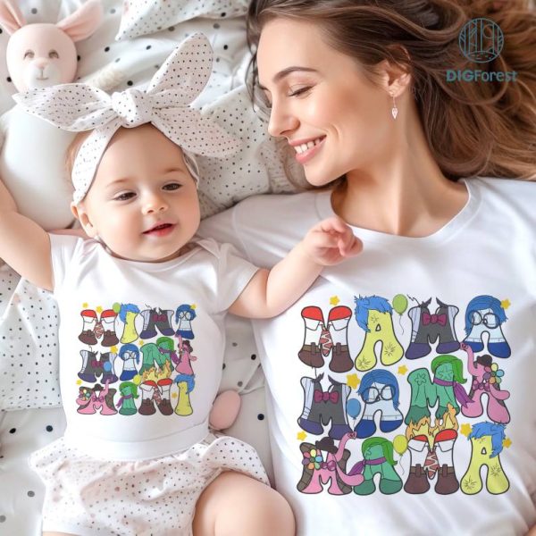 Disney Inside Out Mama Gift Mother Day Matching Bundle, Mama Minnie Shirt, Inside Out Mama and Mini, Mother's Day Gift, Mom Gift, Digital Download