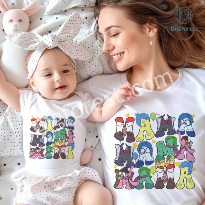 Disney Inside Out Mama Gift Mother Day Matching Bundle, Mama Minnie Shirt, Inside Out Mama and Mini, Mother's Day Gift, Mom Gift, Digital Download - Image 3