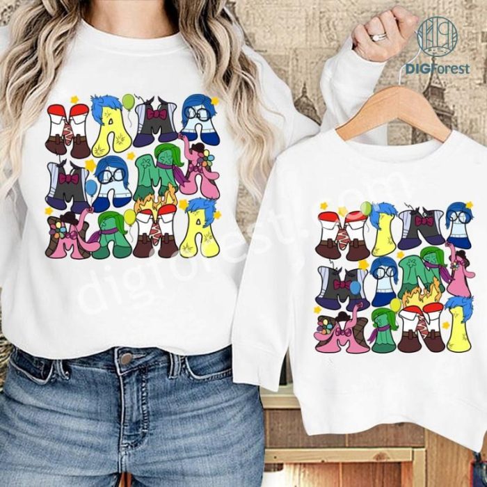 Disney Inside Out Mama Gift Mother Day Matching Bundle, Mama Minnie Shirt, Inside Out Mama and Mini, Mother's Day Gift, Mom Gift, Digital Download - Image 2