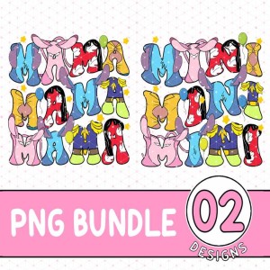 Disney Stitch Angel Mama and Mini Bundle, Mama Minnie Png, Disneyland Mom Shirt, WDW Mom Daughter Trip, Mothers Day, Mama Gift, Digital Download