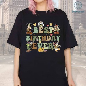 Best Birthday ever Mickey & friends Animal Kingdom Birthday Shirt, Birthday Boy Girl Png, Disneytrip Safari Mode Png, Best Birthday Ever Png
