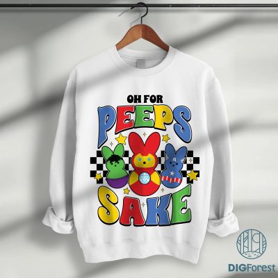 Oh For Peeps Sake Easter Shirt | Retro Easter Bunny Tee | Funny Peep Shirt | Happy Easter Day Shirt