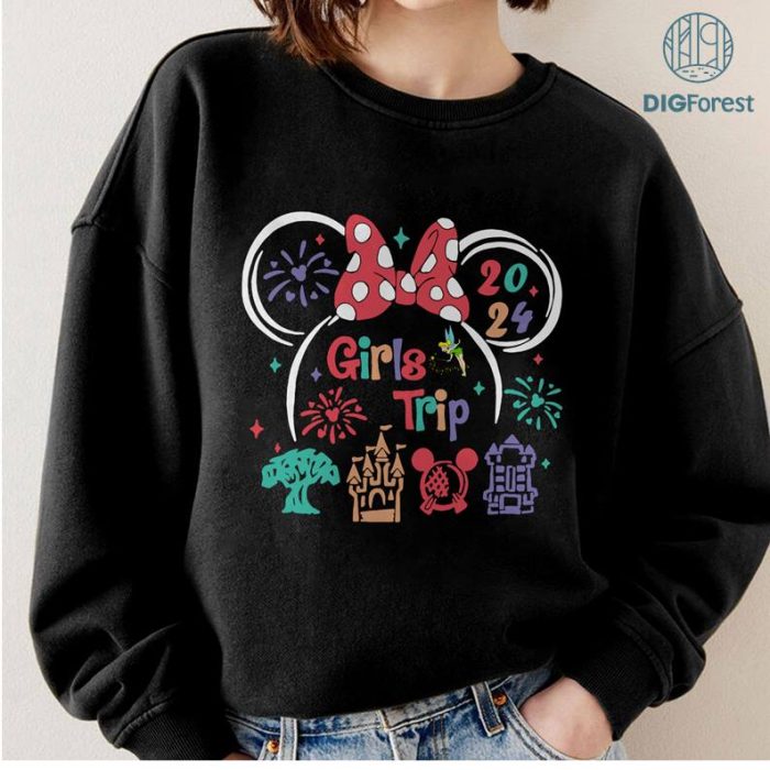 Disneyland Girls Trip 2024 shirt, Custom Mickey & friends PNG, Disneyland Besties Matching shirt, Disneyworld trip shirt