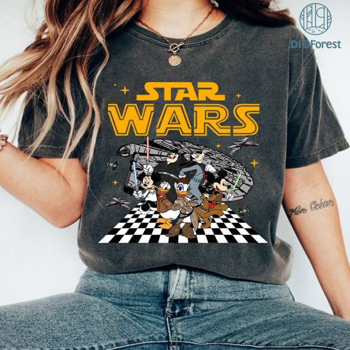 Disney Starwars Mickey And Friends PNG, Mickey Starwars Shirt, Mickey Mouse Shirt, Disneyland Shirt, Family Trip 2024 Shirt, Starwars Shirt