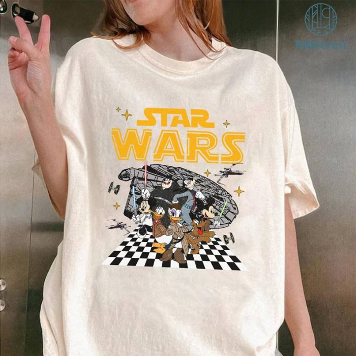 Disney Starwars Mickey And Friends PNG, Mickey Starwars Shirt, Mickey Mouse Shirt, Disneyland Shirt, Family Trip 2024 Shirt, Starwars Shirt