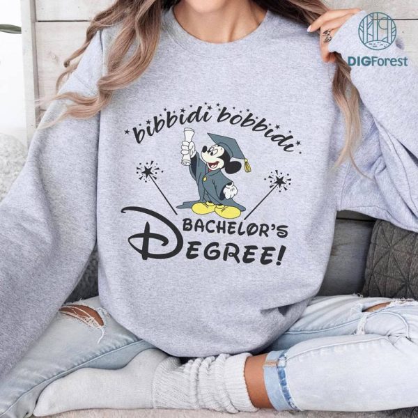 Disney Mickey and Friends Graduate Png, Bibbidi Bobbidi Boo Png, Disneyland Graduation 2024 Png, Graduate Family, Gift For Grad, Digital Download