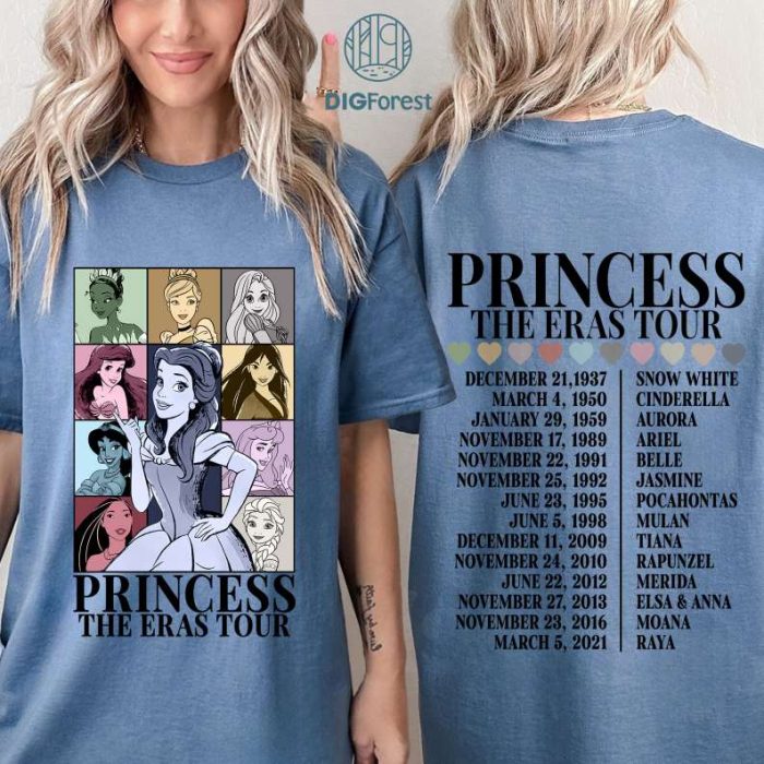 Disney Belle Princess The Eras Tour Png Sublimation Design, Princess Characters PNG, Princess Tour PNG , Disneyland Princess Png, Girl Trip Shirt