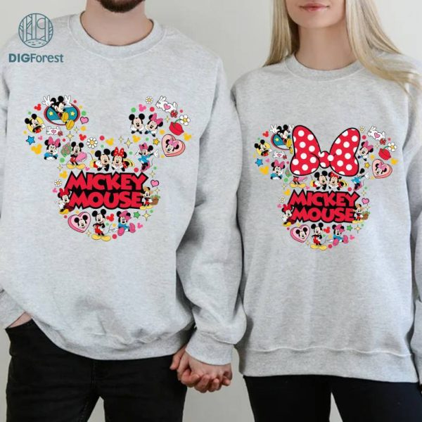 Disney Mickey & Minnie Ears Shirt, Disneyland Couple Sweatshirt, Mickey Mouse Shirt, Minnie Mouse Shirt, Couple Matching Tee, Disneytrip Shirt