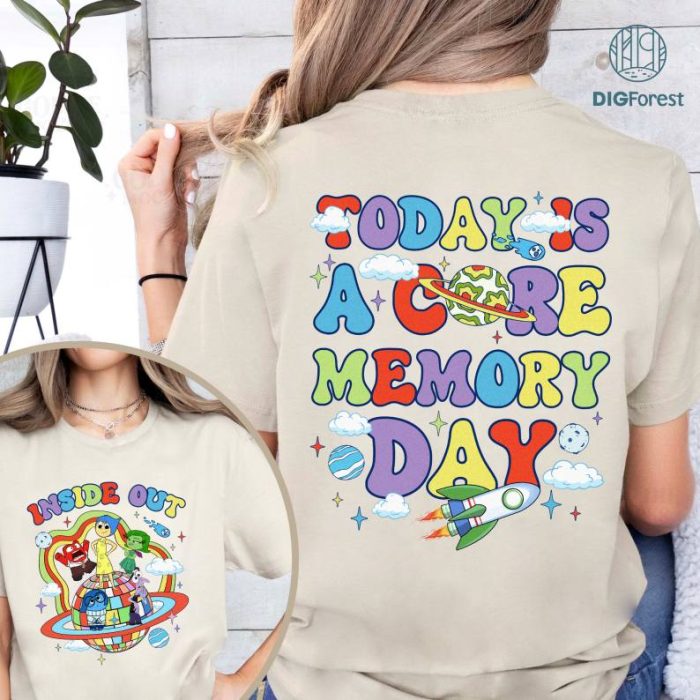 Disney Today Is A Core Memory Day Png, Disneyland Trip, Inside Out Friends Png, Magical Vacation, Inside Out Pixar, Fear Anger Joy Digital Download
