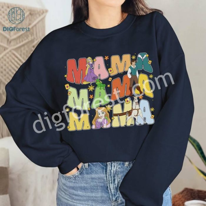 Disneyland Mama Tangled Shirt, Disney Retro Tangled Mama Shirt, Disneyland Rapunzel Princess Mama Shirt, Mothers Day Shirt, Princess Mom Shirt