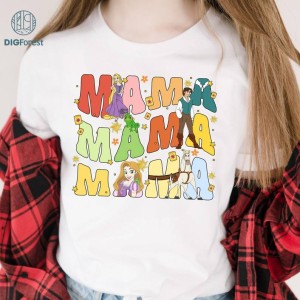 Disneyland Mama Tangled Shirt, Disney Retro Tangled Mama Shirt, Disneyland Rapunzel Princess Mama Shirt, Mothers Day Shirt, Princess Mom Shirt