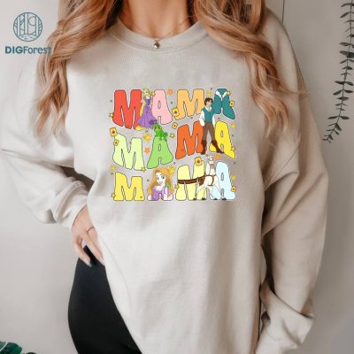 Disneyland Mama Tangled Shirt, Disney Retro Tangled Mama Shirt, Disneyland Rapunzel Princess Mama Shirt, Mothers Day Shirt, Princess Mom Shirt