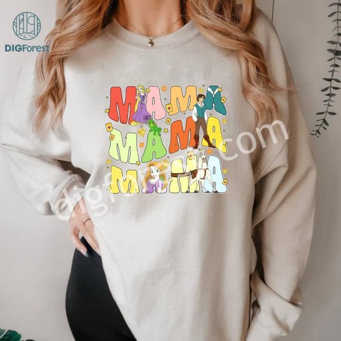 Disneyland Mama Tangled Shirt, Disney Retro Tangled Mama Shirt, Disneyland Rapunzel Princess Mama Shirt, Mothers Day Shirt, Princess Mom Shirt