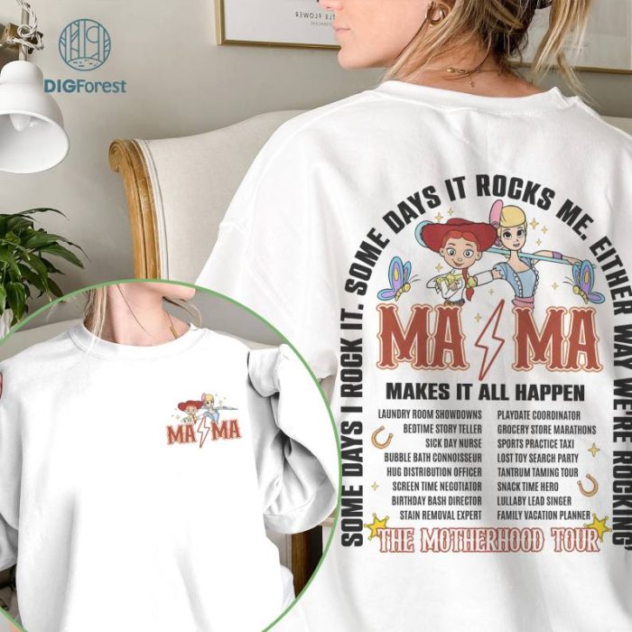 Disney Toy Story Mama Rock Tour Mother Day Shirt, Jessie And Bo Peep Mama Tour Shirt, Funny Motherhood Shirt, Disneyland Mothers Day Gift