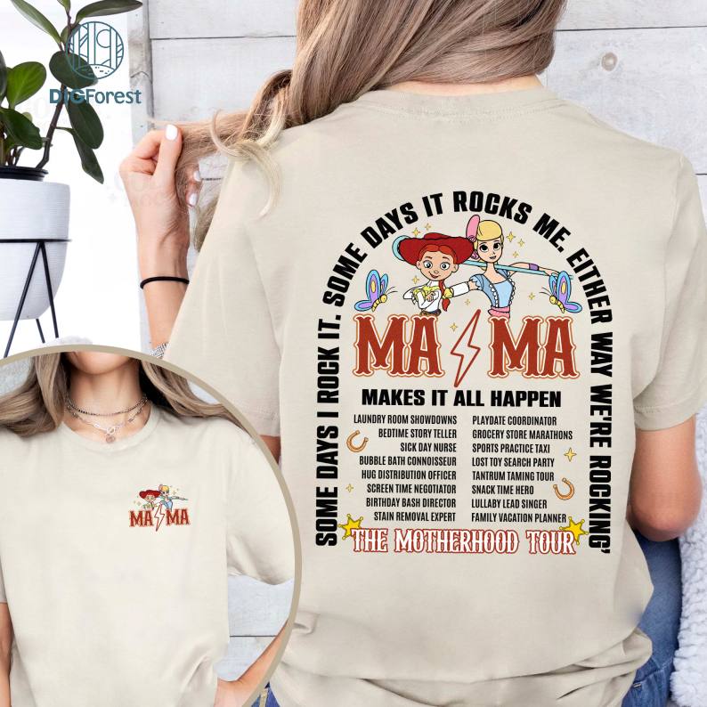 Disney Toy Story Mama Rock Tour Mother Day Shirt, Jessie And Bo Peep Mama Tour Shirt, Funny Motherhood Shirt, Disneyland Mothers Day Gift
