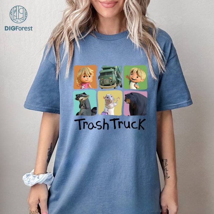 Trash Truck shirt, Trash Truck Birthday shirt, Trash Truck Family Shirt, Cartoon shirt, Birthday Gift Trash Truck Party Theme