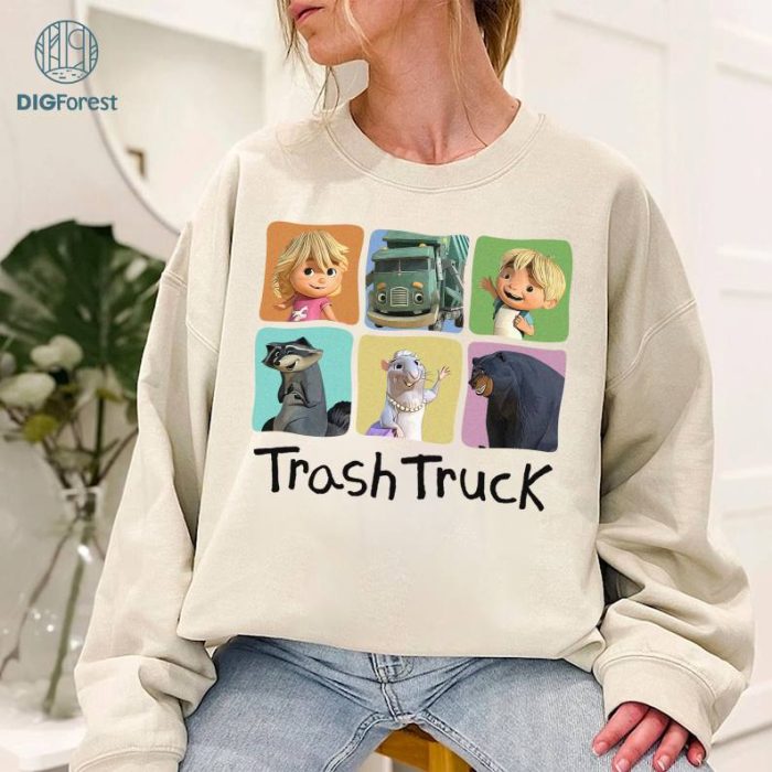 Trash Truck shirt, Trash Truck Birthday shirt, Trash Truck Family Shirt, Cartoon shirt, Birthday Gift Trash Truck Party Theme