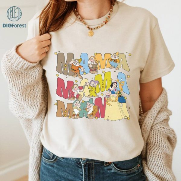 Disneyland Mama Snow White and the Seven Dwarfs Shirt, Disney Snow White Princess Mother Day Shirt, Disneyland Mom Shirt, WDW Gift For Mom