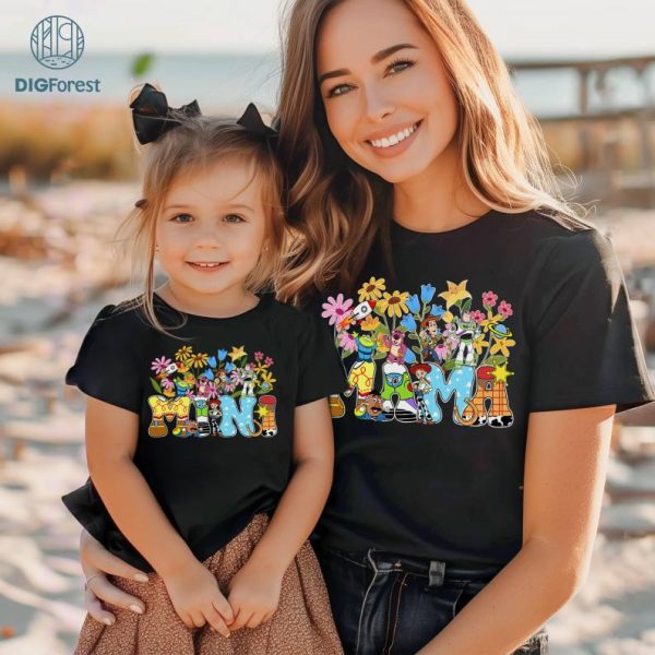 Disney Toy Story Mama Mini Bundle, Floral Mama Mini Matching Shirt, New Mom Shirt, Mama Shirt, Mothers Day Shirt, Gift For Mom, Disneyland Mom Shirt