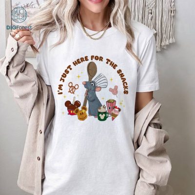 Disney Remy Ratatouille I'm Just Here for The Snacks Shirt, Disneyland Ratatouille Anyone Can Cook Tee, Remy Mouse The Snack Tour, DisneyTrip Shirt