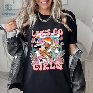 Disney Vintage Minnie Daisy Let's Go Girl Shirt | Minnie Mouse Cowgirls Shirt | Minnie Mouse Daisy Duck Besties Shirt | Birthday Girl Shirt