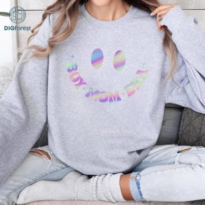 Boy Mom Era Blue Glass Reflect Mothers Day Shirt, In My Boy Mom Era Shirt, Blue Glass Reflect Text Shirt, Motherhood Tour Mom Gift