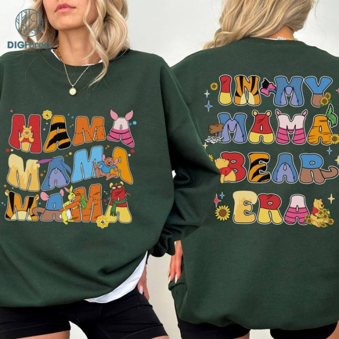 Disney Vintage Winnie The Pooh Mama Shirt, In My Mama Bear Era Shirt, Disneyland Mom Sweatshirt, Mothers Day Gift, Disneyland Family Trip