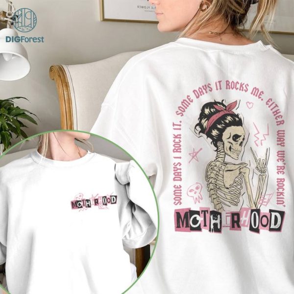 Motherhood Shirt | Sometimes I Rock It Sometimes It Rocks Me Shirt | Retro Mama Rock Tour Shirt, Mother Day Funny Sweatshirt, Rock Mom Shirt