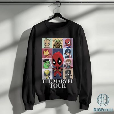 Funny Avengers Eras Tour Shirt | Super Hero Chibi Characters Shirt | Disneyland Superheroes Shirt | Super Heroes Birthday Party Shirt