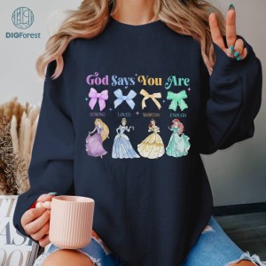 Disney God Says You Are Princess Coquette Shirt, Pink Bow Shirt, Soft Girl Era Shirt, Disneyland Princess Shirt, Coquette Style, Girl Trip Shirt