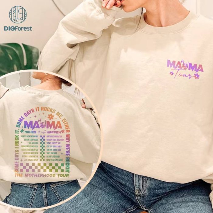 The Mama Tour Shirt | Motherhood Shirt | Some Days I Rock It Retro Mama Shirt, Mother's Day Gift, Mama Rock Tour Tee, Mom Gift