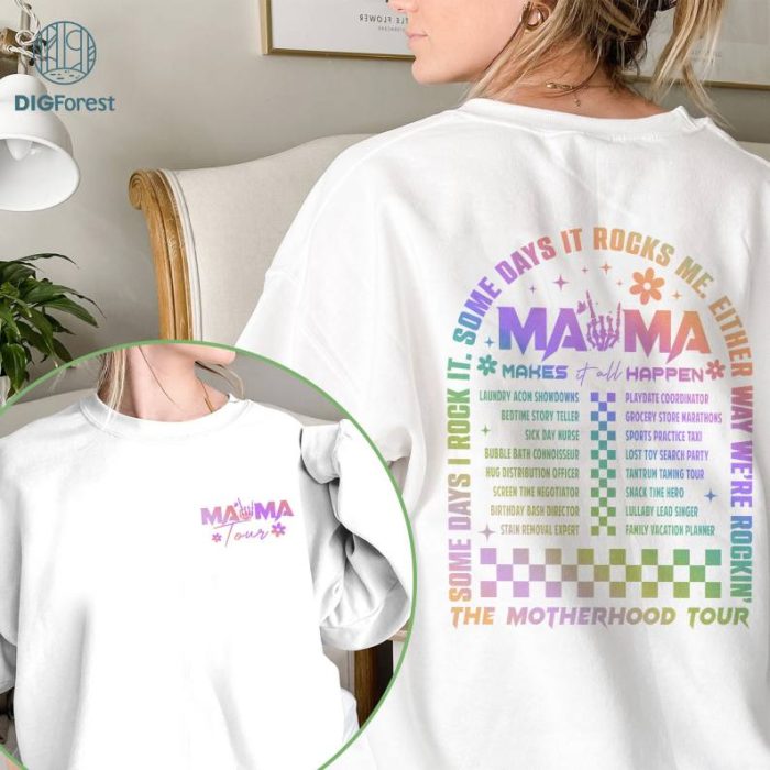 The Mama Tour Shirt | Motherhood Shirt | Some Days I Rock It Retro Mama Shirt, Mother's Day Gift, Mama Rock Tour Tee, Mom Gift