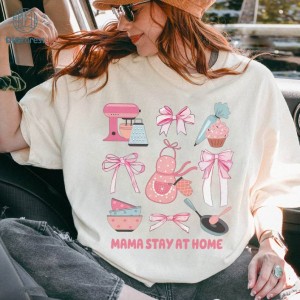 Can't Talk Right Now Doing Mama Stay At Home Stuff Coquette Bow Shirt, Mother's Day Shirt, Funny Mama Sweatshirt, Kitchen Mama Shirt