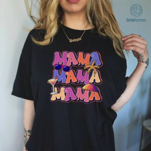 Mother's Day Retro Mama Shirt | Summer Mama Shirt | Retro Summer Beach Shirt | Mama Summer Vibes Tee