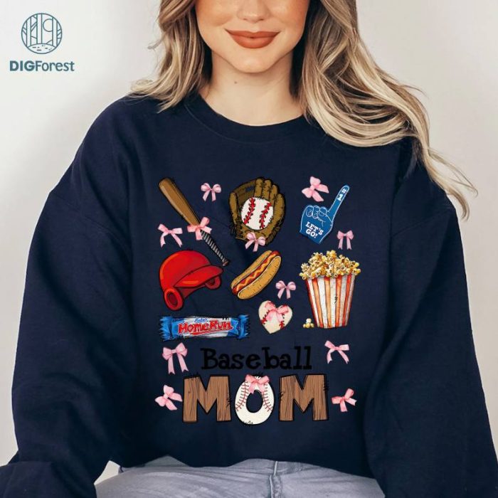 Mom In My Sports Mom Era Shirt | Baseball Mom Coquette Bow Mother's Day Shirt | Baseball Mom Shirt | Football Mama