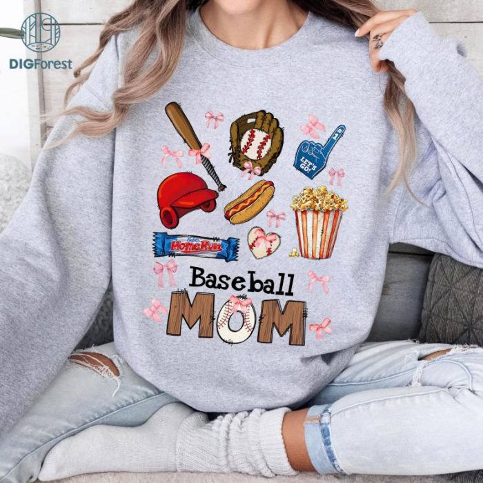 Mom In My Sports Mom Era Shirt | Baseball Mom Coquette Bow Mother's Day Shirt | Baseball Mom Shirt | Football Mama