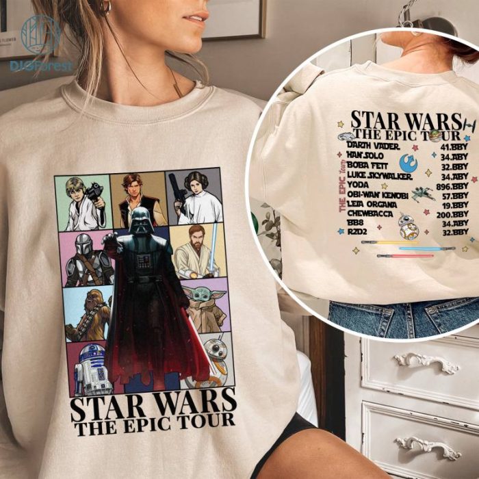 Vintage Starwars The Epic Tour Shirt | Starwars Characters Shirt | Epic Tour Starwars Shirt | Starwars Movie Fan Shirt | Galaxy's Edge Shirt