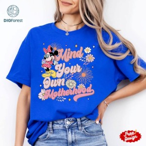 Disney Minnie Mouse Mind Our Own Motherhood Png, Mom Png Sublimation Design, Gift For Mom, Mother's Day Gift, Retro Mom Clipart, Boho Mom Shirt