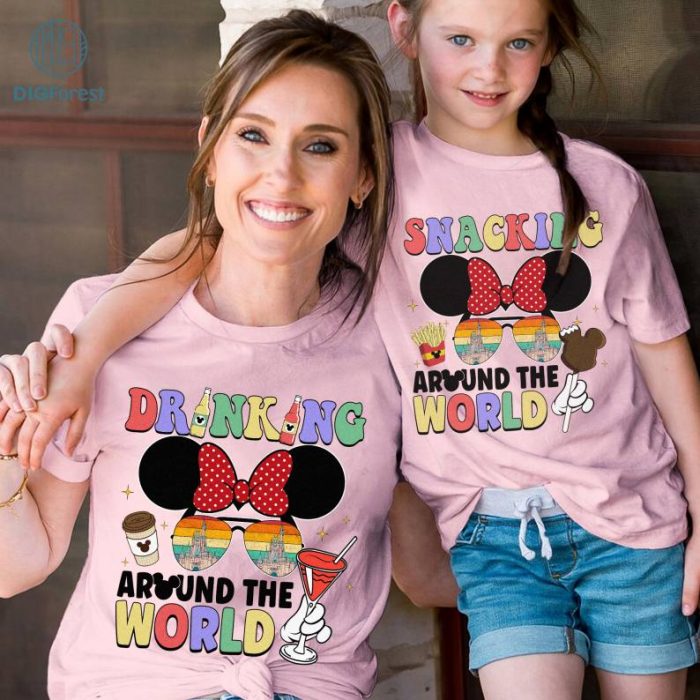 Disneyland Family Trip Bundle, Drinking Around The World Shirt, Disneyword Epcot Shirts, Disney Mickey Minnie Shirt, Disneyland Family Matching