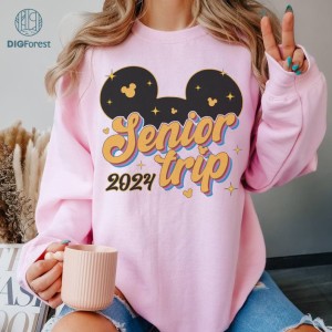 Disney Mickey Graduation 2024 Sweatshirt, Disneyworld Senior Trip Shirts, Senior Trip 2024 T-Shirt, Disneyland Graduation 2024 Shirts