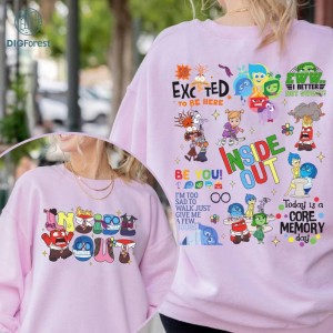 Two-sided Disneyland Inside Out Shirt, Disney Inside Out Friends Tee, Today Is A Core Memory Day Inside Out Disneyland Shirt, Disneyland Pixar Tee