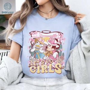 Disney Vintage Minnie Daisy Cowgirls Shirt | Disneyland Let's Go Girl Minnie Mouse Shirt | Magic Kingdom Girl Trip Matching Shirt